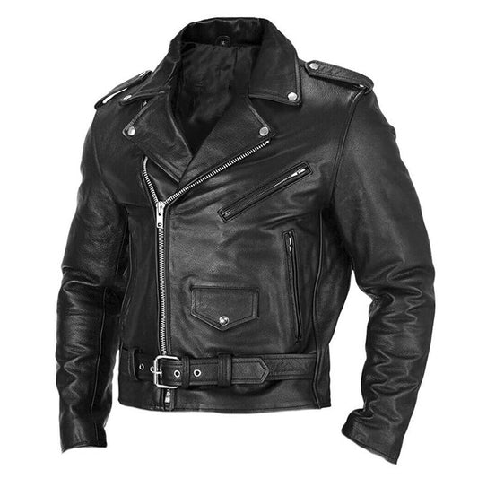 Hotzzy Men’s PU Leather Motorcycle Jacket – Spring & Autumn Punk Style