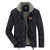 Hotzzy Men’s Lamb Wool Fleece-Lined Cotton Jacket – Warm Winter Coat Black
