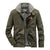 Hotzzy Men’s Lamb Wool Fleece-Lined Cotton Jacket – Warm Winter Coat Green