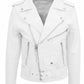 Hotzzy Men’s PU Leather Motorcycle Jacket – Spring & Autumn Punk Style White